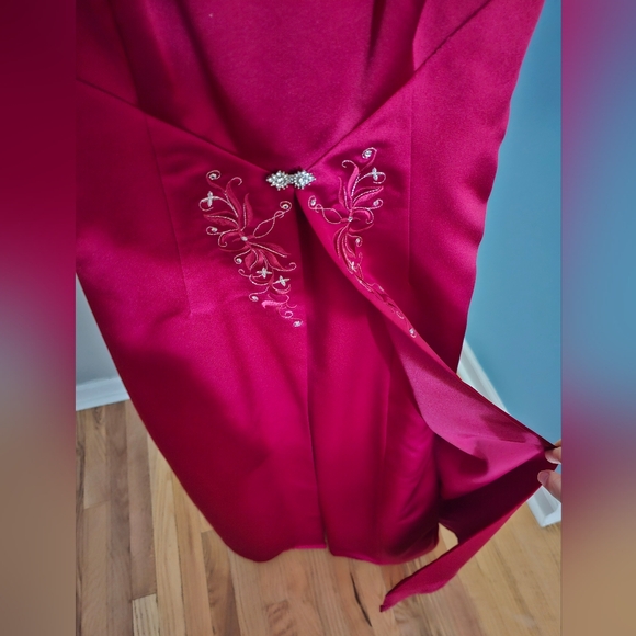 Red Prom Dress Michaelangelo size 4 - Picture 5 of 12